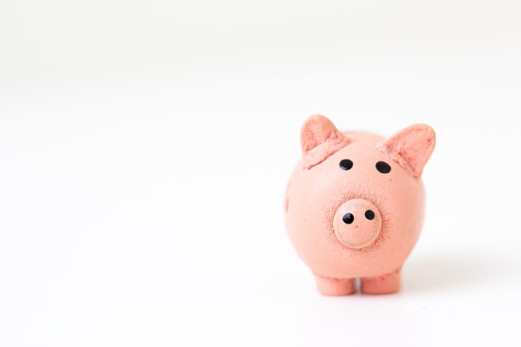 Sparschwein Symbolisch für sparsam leben und geld sparen